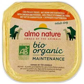Almo Nature Dog Food Daily Menu Bio with Chicken and Potatoes 300g, Pack of 9