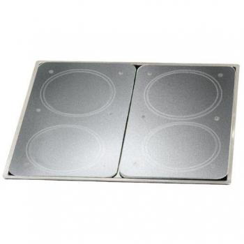 WENKO 2712663100 Cubierta de cocina Universal - juego de 2, para todos los tipos de cocinas, Vidrio endurecido, 30 x 1.8-4.5 x 52 cm, Transparente