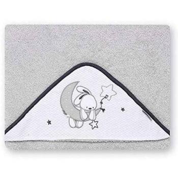 Pirulos 00713120 - Maxicapa, diseño luna, 100 x 100 cm, color blanco y gris