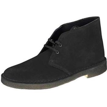 Clarks Men's Black Suede Desert Boots