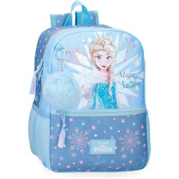 Mochila Disney Frozen Magic Ice 32 cm con bolsillo frontal
