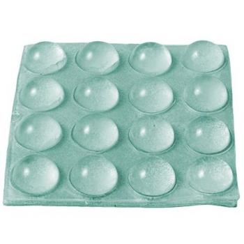 Brinox B78030H Gotas Protectoras Adhesivas, Transparente, Diámetro 12 mm x 6 mm, Set de 16 Piezas