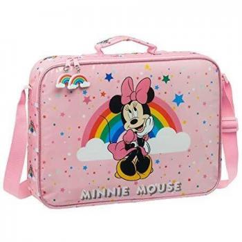 Safta Cartera Extraescolares de Minnie Mouse Rainbow, 380x60x280mm