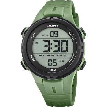Reloj Calypso K5837/2 Color Splash para Hombre con Correa de Caucho Negro o Verde