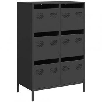 Aparador de acero negro 68x39x101,5 cm