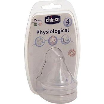 CHICCO TETINA BOCA ANCHA SILICONA 3 ORIFICIOS 4M+ 2 UD