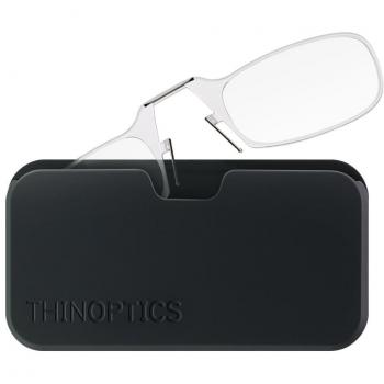 ThinOptics Las gafas de lectura con la funda universal, Graduación de 2,50 dioptrías, Montura transparente