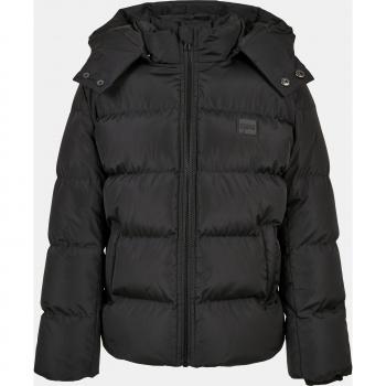 Chaqueta Puffer con Capucha para Niños Urban Classics Negra 110-116 cm