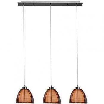 Lámpara colgante Relax 3 luces bronce/cromo E27 ajustable para LED
