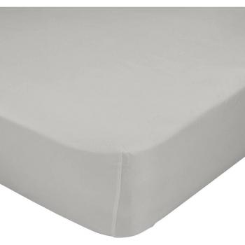 Sábana Bajera Ajustable HappyFriday BASIC Gris 90 x 200 x 32 cm