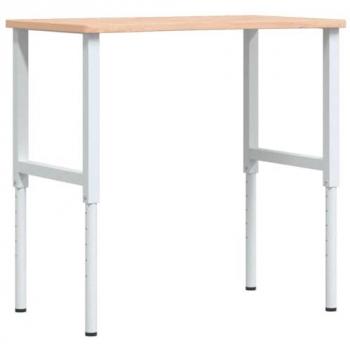 Banco de trabajo madera maciza de haya 100x(55-60)x(71,5-98) cm