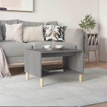 Mesa baja Sonoma de madera multicapa gris 60x50x40 cm