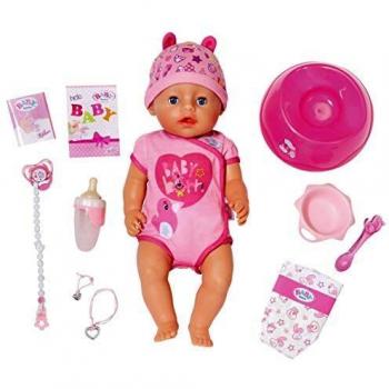 Zapf Creation BABY born 824368 - Muñeca Interactiva con Ojos Azules, 43 cm