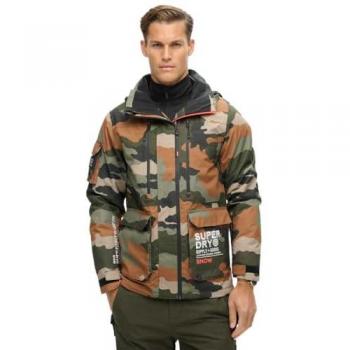 Chaqueta de esquí Ultimate Rescue Superdry para hombre, camuflaje verde, talla L, casual y multideporte