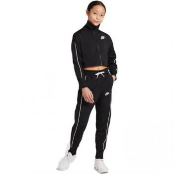 Chándal Nike Sportswear para niñas, color negro, talla M, incluye sudadera con capucha y pantalones de entrenamiento