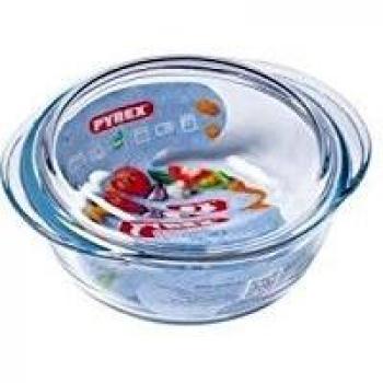 Cacerola Pyrex Essentials de Vidrio con Tapa, Redonda, 1.4L Transparente