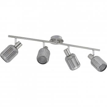 Foco de techo Lindby Limani, 4 luces, moderno, gris, metal, E14