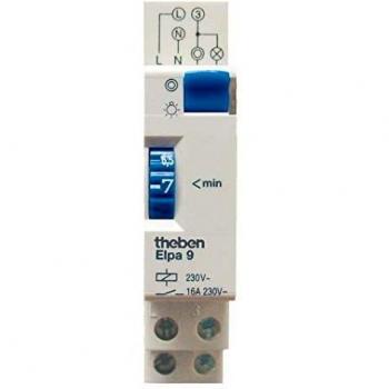 Minutería Electromecánica para Escaleras Theben ELPA 9 - 1 a 7 Minutos, 16A/230VAC, Sin Consumo en Espera, Compatible con Iluminación LED