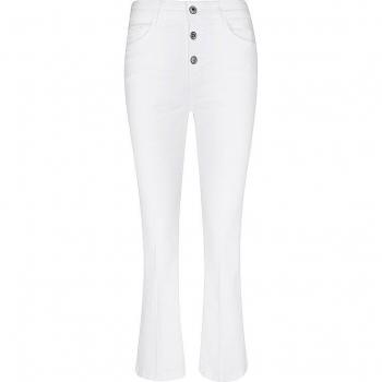 Liu Jo Women's White Cropped Flared Jeans Size W25