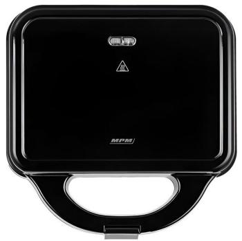 Tostadora MPM MOP-54 5 en 1 Negra 750W - Triángulos, Gofres, Panini y Pasteles