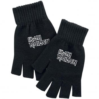Iron Maiden Logo Guantes sin Dedos Negro