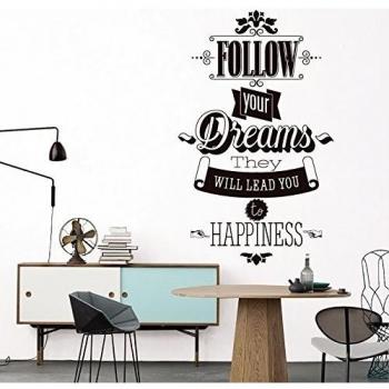 MYVINILO - Vinilo decorativo - Follow your dreams / negro
