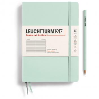Libreta A5 Leuchtturm 1917 Tapa Dura Rayada Mint Green 251 Páginas Numeradas