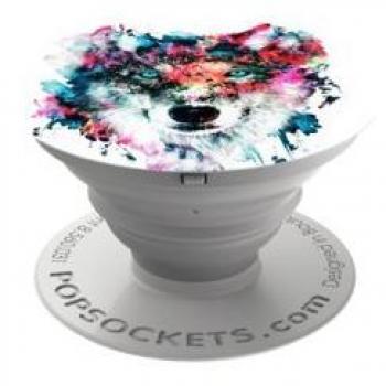 Soporte PopSockets Lobo para Teléfonos Móviles, Tablets y Lectores de Libros Electrónicos