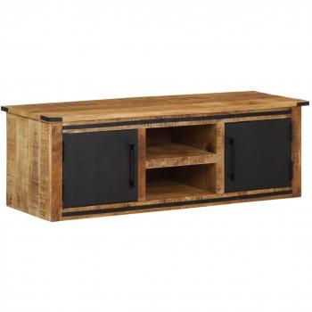 Mueble de TV con puertas de madera maciza de mango 105x35x36 cm vidaXL
