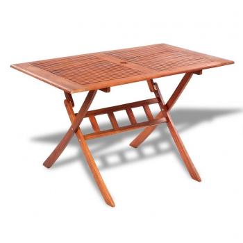 Mesa rectangular de madera para exteriores