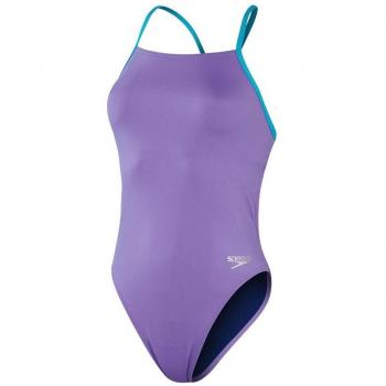Bañador de mujer Speedo Solid Lattice-Back con diseño de espalda enrejada