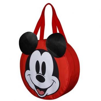 Bolsa de Playa Jumbo Mickey Mouse Face Negra, 53 x 50 cm, Capacidad 42 L