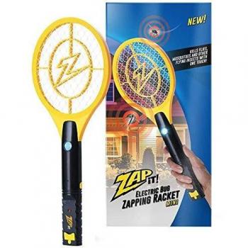 ZAP IT! Bug Zapper - Mosquito Recargable, Fly Swatter/Killer y Raqueta Bug Zapper - Carga USB de 4.000 voltios, luz LED súper Brillante para Zap in The Dark