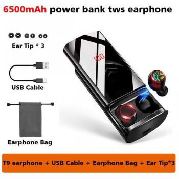 Auriculares Bluetooth TWS HIFI con cargador de batería de 6500mAh y pantalla LED inalámbrica