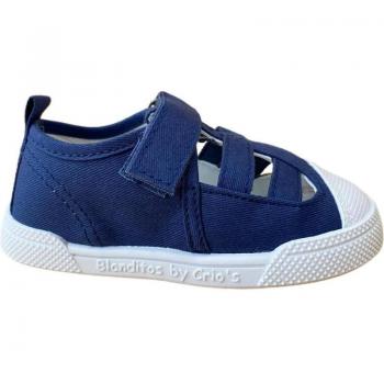 Sandalias de Niño Crío's Blanditos de Limón Azul con diseño marino, cómodas y ligeras