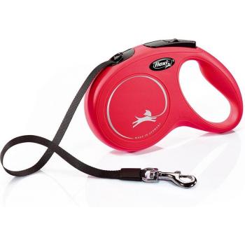 Flexi New Classic Correa Extensible de Cinta Roja M 5m