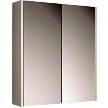Cygnus Bath Schwan Armario Espejo de Baño, Madera, Blanco Brillo, 60x14.5x60 cm