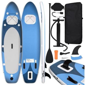 Tabla de paddle surf hinchable azul marino 330x76x10 cm