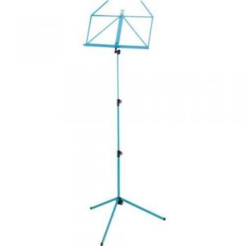 K&M 100/1 Adjustable Music Stand - Sea Blue, Foldable Metal Tripod