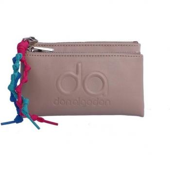 Monedero para mujer Jael de piel sintética color beige con cremallera