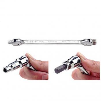 Tornillo de punta hexagonal TOPTUL 1/4 con adaptador para 1/4 y llave articulada doble TOPTUL AREA0808