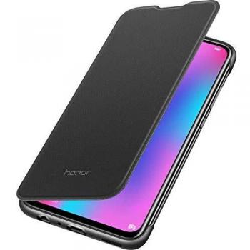 Funda Libro Horizontal Antishock Negra para Honor 10 Lite
