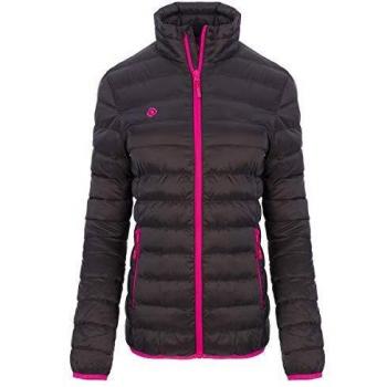 Izas Grecia Chaquetas De Pluma, Mujer, Negro/Fuxia, XL