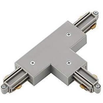 Conector en T para sistema de riel monofásico, níquel