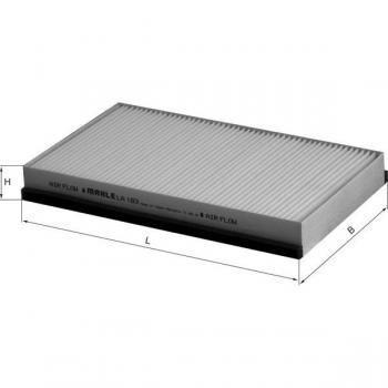 Filtro de habitáculo MAHLE ORIGINAL LA 183, tipo: filtro de aire para el compartimento del pasajero, características: diseñado para filtrar partículas y contaminantes del aire que ingresa al interior del vehículo, compatible con diferentes modelos de