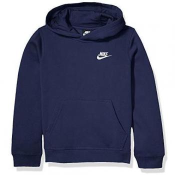 NIKE B NSW Club Po Hoodie Sweatshirt, Niños, Midnight Navy/ White, XS
