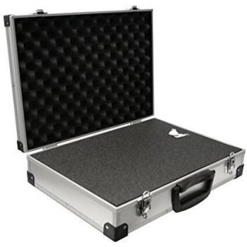 Maletín Universal PeakTech 7270 para Dispositivos de Medición, Aluminio Resistente, Espuma Acolchada, Cerradura y Protección contra el Polvo - XXL 500 x 350 x 120 mm