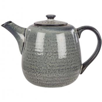 Broste copenhagen Tetera Nordic Sea de cerámica, 1,3 L, color azul grisáceo