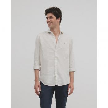 Camisa sport raya horizontal gris para Hombre