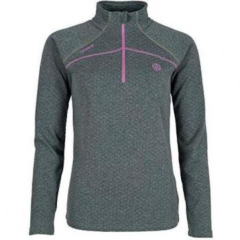 Ternua Lucilla 1/2 Zip W Camiseta de Manga Larga, Mujer, Gris